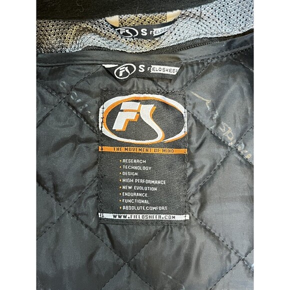 Men's FieldSheer Size S Black/Green Mesh Armored/Padded Motorcycle Riding Jacket - Picture 9 of 9